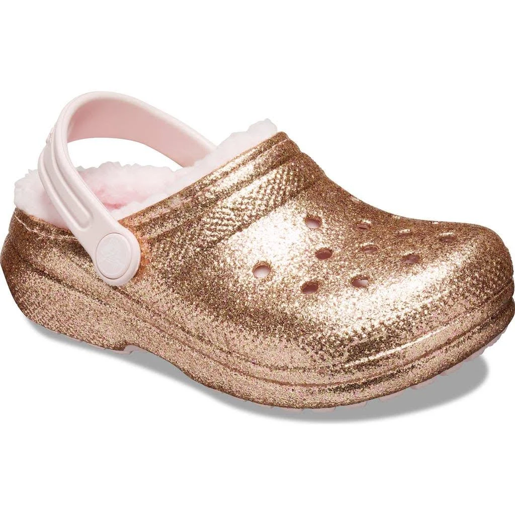 Crocs Toddler and Classic Glitter Lined Clog