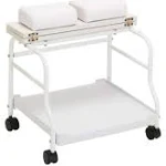 Beauty Salon Nail Or Foot Bath Spa Portable Esthetician Trolley Cart for Foot Rest Pedicure Manicure Funiture Massage Table Salon Supplies 2 Way Use 2 Color Option Elitzia (White)