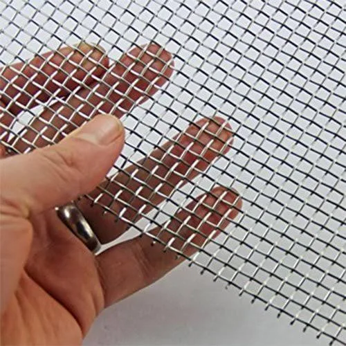 Stainless Steel Woven Wire Mesh Cabinets Air Vent Mesh Security Mesh Window Screen Mesh 5.9"X8.2"(150mmX210mm) 2 Pack