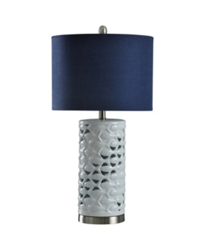 StyleCraft School of Fish Cylindrical Table Lamp