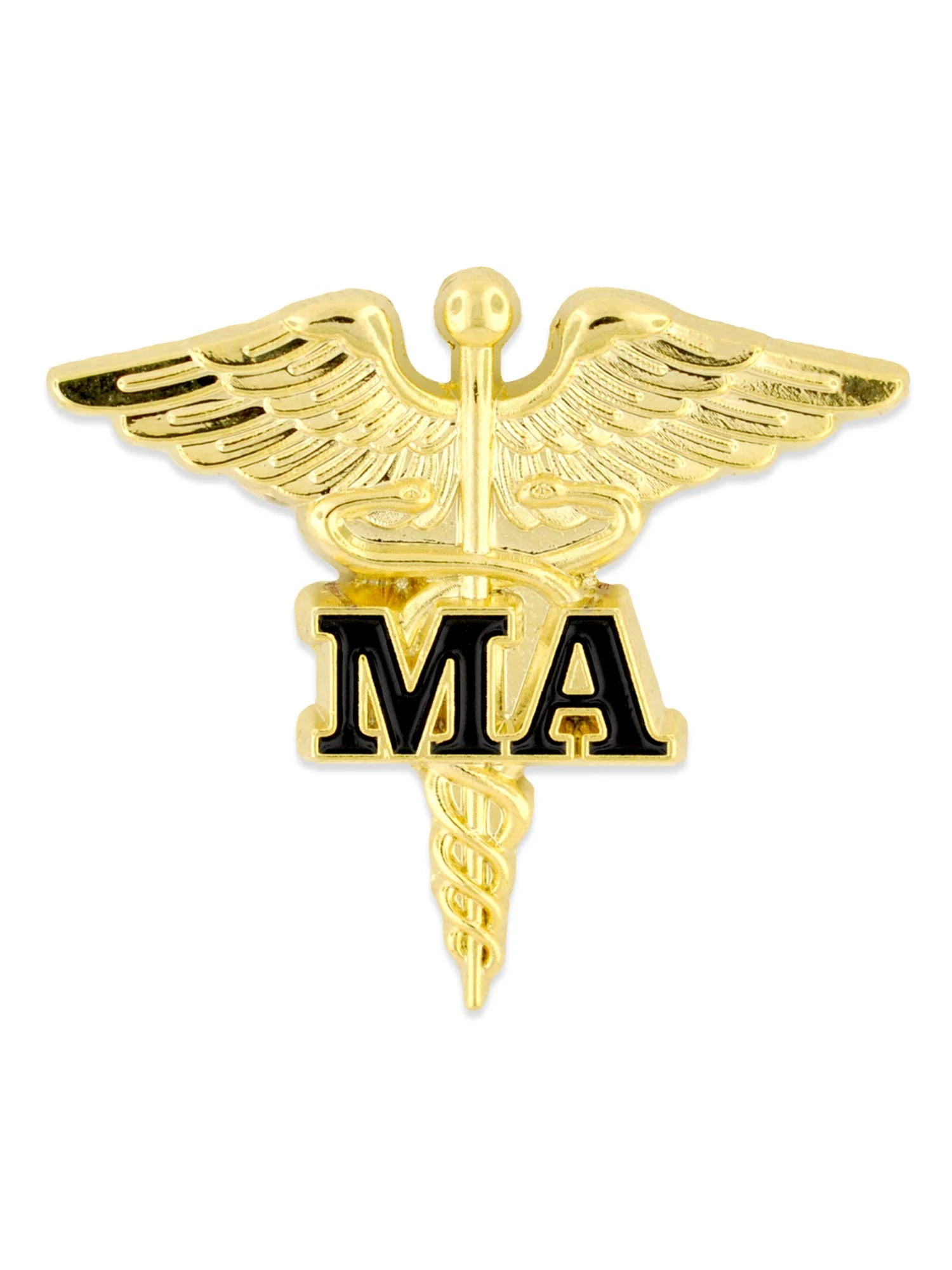 PinMart Caduceus Enamel Lapel Pin