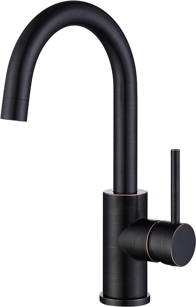 Oil Rubbed Bronze Bar Faucet Single Hole, WiPPhs Orb Wet Bar Faucets with Single ...