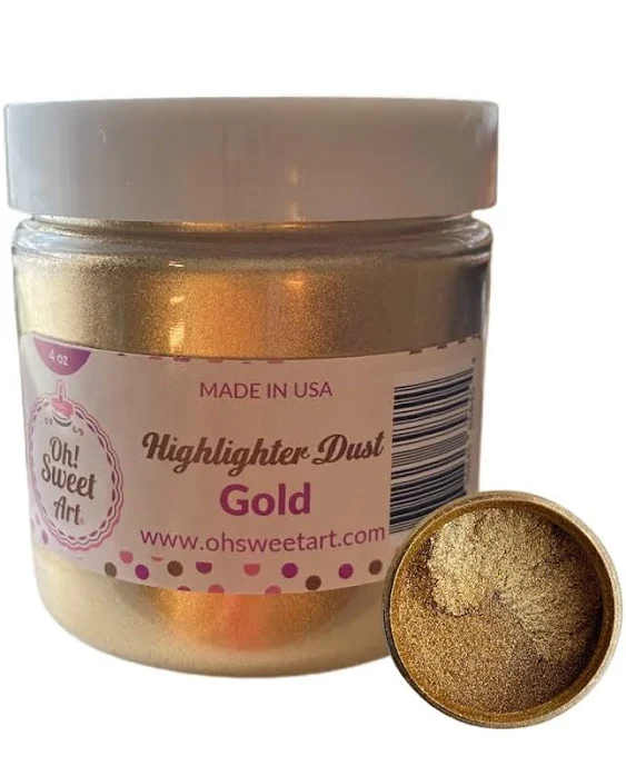 GOLD HIGHLIGHTER DUST, METALLIC, 4 Oz OUNCES By Oh! Sweet Art