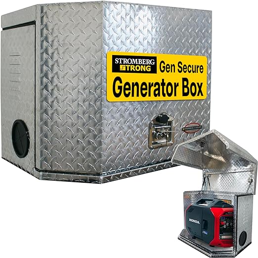 Stromberg Carlson Gen Secure Generator Box - Storage for Your Items - Anti-Theft, Propane Ventilation, and Trailer Ready - Bolts to CC-255 Tray - A-Frame 4” Square Bumper Adapters Coming in 2024
