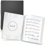 9X12 Sheet Music Binder – Spiral Bound, Lay Flat, Dual Usage Sheet Protectors