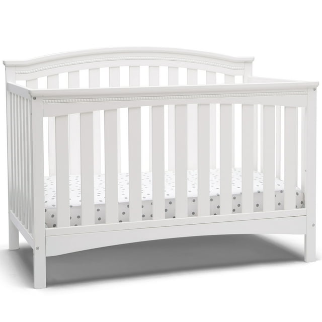 Delta Children Waverly 6-in-1 Convertible Baby Crib, Bianca White