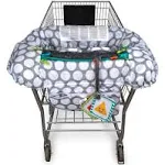 Boppy Preferred Shopping Cart and Restaurant High Chair Cover - Gray Jumbo Dots