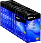 Sony T-120 6 HR Premium Grade Blank VHS 12 Pack New SEALED T-120VF 246 Minutes