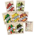 Sustainable Sprout Hot Pepper Seeds Variety Pack of 7 - Heirloom Chili Pepper Seeds: Cayenne, Anaheim, Hungarian Wax Pepper, Habanero, Serrano, Poblano, & Jalapeno Seeds, Pepper Seeds for Planting