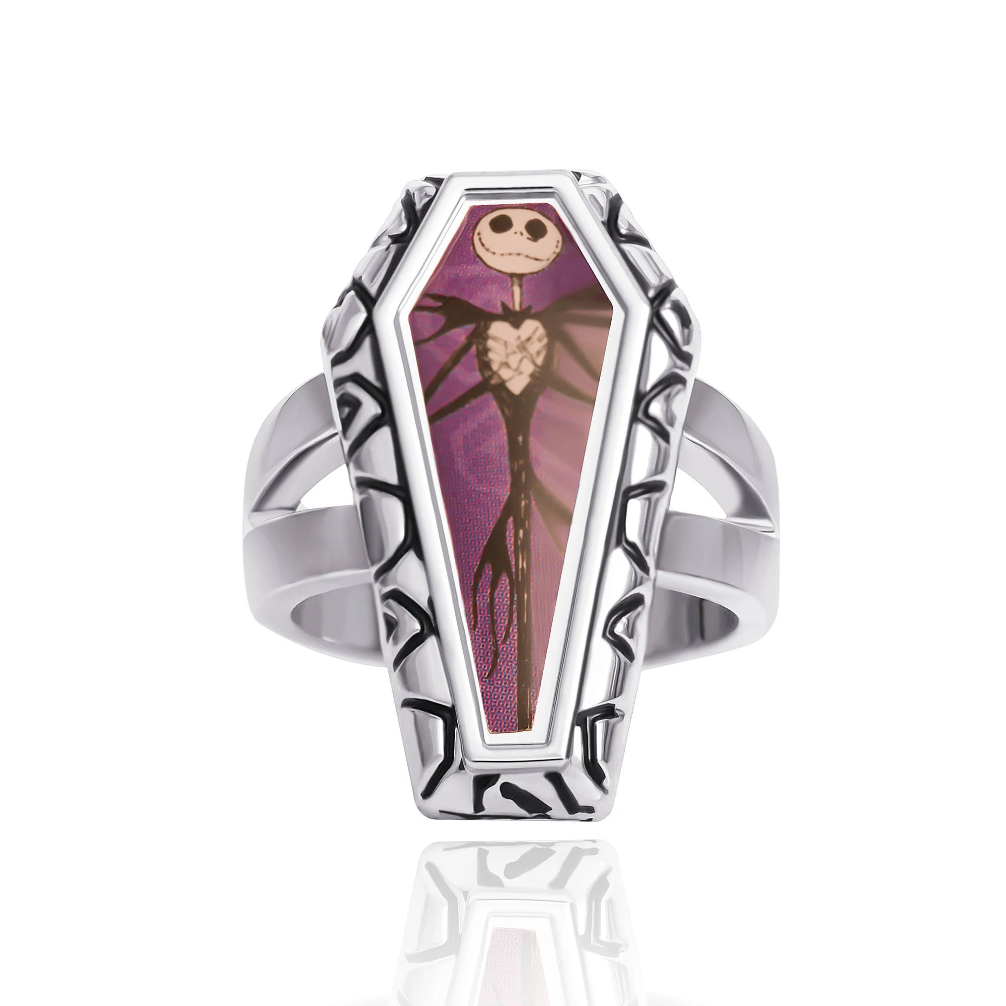 Disney The Nightmare Before Christmas Womens Ring Size 7 - Jack Skellington Coffin-Shaped Ring Rings