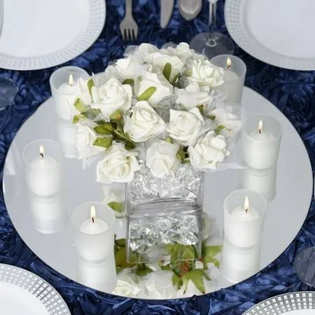 Glass Mirror Wedding Party Table Decorations Centerpieces - 4 PCS