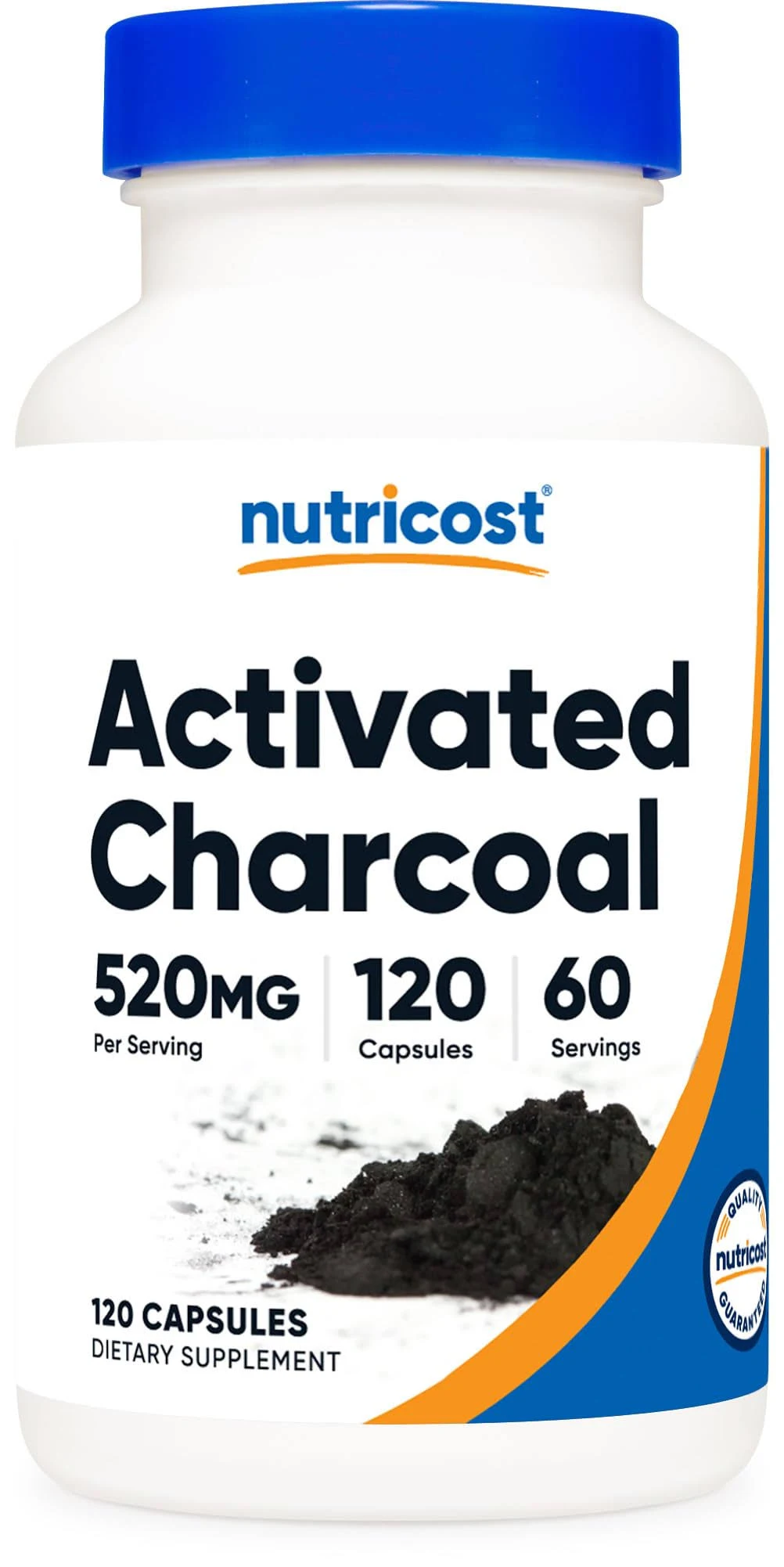 Nutricost Activated Charcoal 520mg, 120 Capsules - Premium Powder, Non-GMO & Gluten Free