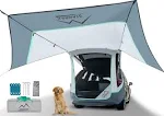 SUV Tailgate Tent with Three Sides Awning Shade &amp; Transmittance Mosquito Net, Ha