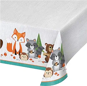 Wild One Woodland Plastic Tablecloths 3 ct