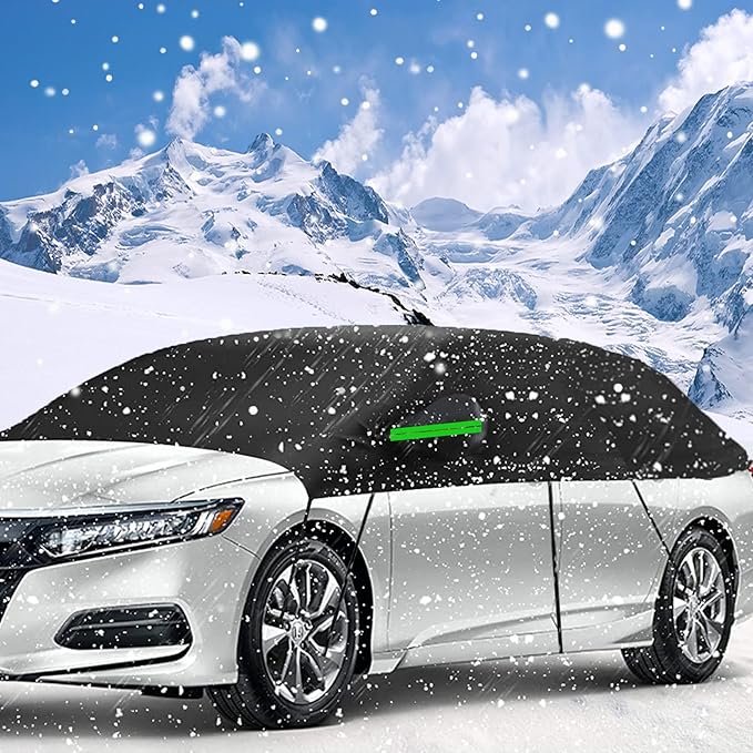 Big Ant Windshield Snow Cover,Half Car Cover Top Waterproof All Weather/Windproof ...