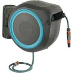  115&#039; ft. Wall Mounted Retractable Black and Hose Reel 115 ft Wall-Mounted