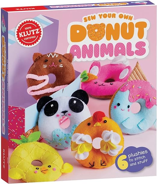 Klutz Sew Your Own Donut Animals Craft Kit, Brown/a