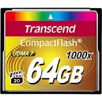 Transcend 64GB CompactFlash Memory Card Ultimate 1000x UDMA