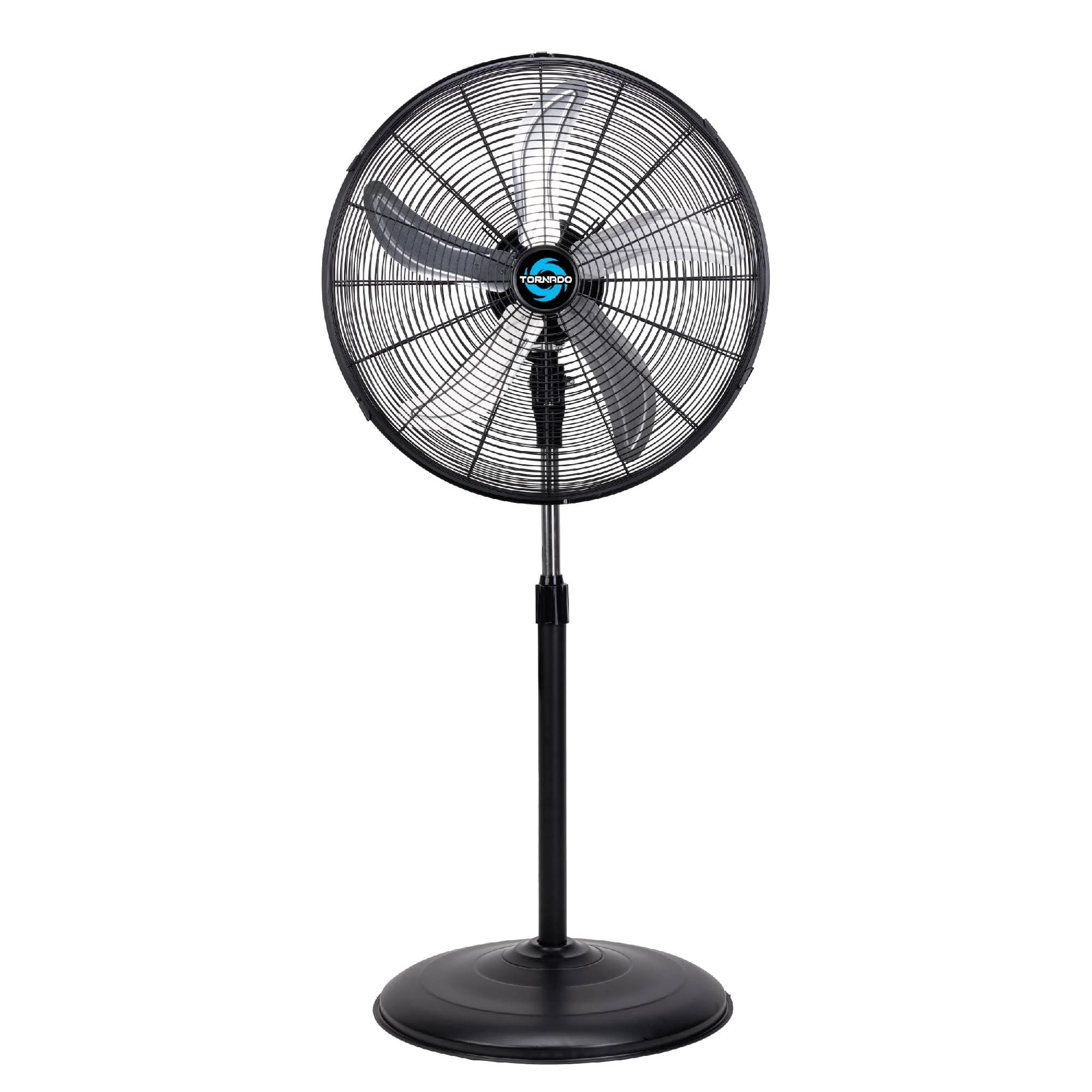 Tornado - 20 Inch High Velocity Metal Oscillating Pedestal Fan - Commercial, Industrial Use - 3 Speed - 5000 CFM – 1/6 HP – 6.6 FT Cord - UL Safety Listed (20 Inch Oscillating)