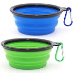 Collapsible Dog Bowl, 2 Pack Small Collapsible Dog Water Bowls for Cats Dogs, Portable Pet Feeding Watering Dish for Walking Parking Traveling with