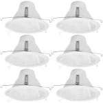 6-Pack PROCURU 6-Inch Recessed Light Shorty Cone Trim, Weatherproof Air-Tig...