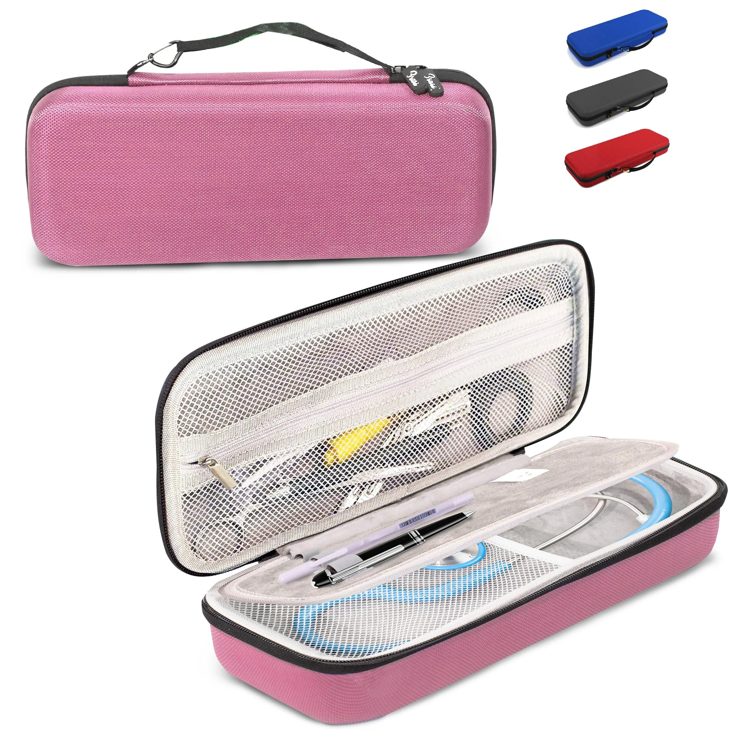 Brari Stethoscope All Types Zipper Pocket Holds Accessories Case Color Pink NIB