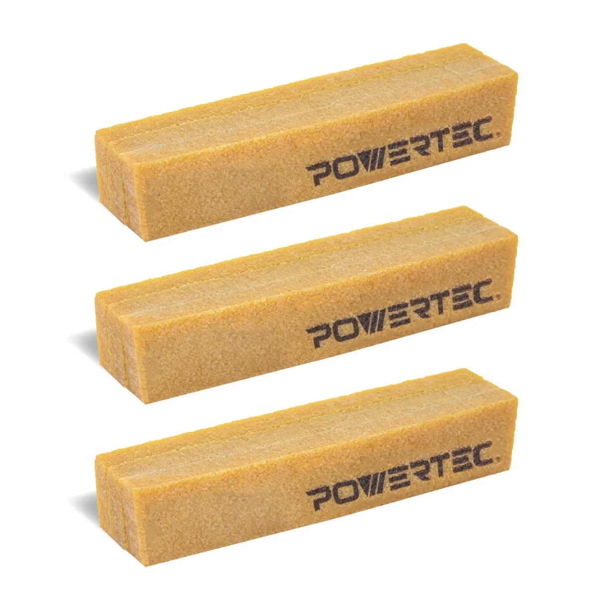 POWERTEC 71002-P3V Abrasive Cleaning Stick for Sanding Belts & Discs | Natural Rubber Eraser - Woodworking Shop Tools for Sanding Perfection, 3 PK