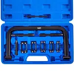 Orion Motor Tech Valve Spring Compressor | 10 Piece Spring Clamp Tool Kit with C Clamp, Collet Pusher Adapters, Extension Rods, and Lever for Car, Motorcycle, ATV, and Small Engine Repairs