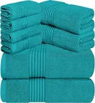 Utopia Towels 8-Piece Premium Towel Set, 2 Bath Towels, 2 Hand Towels, and 4 Wash ...