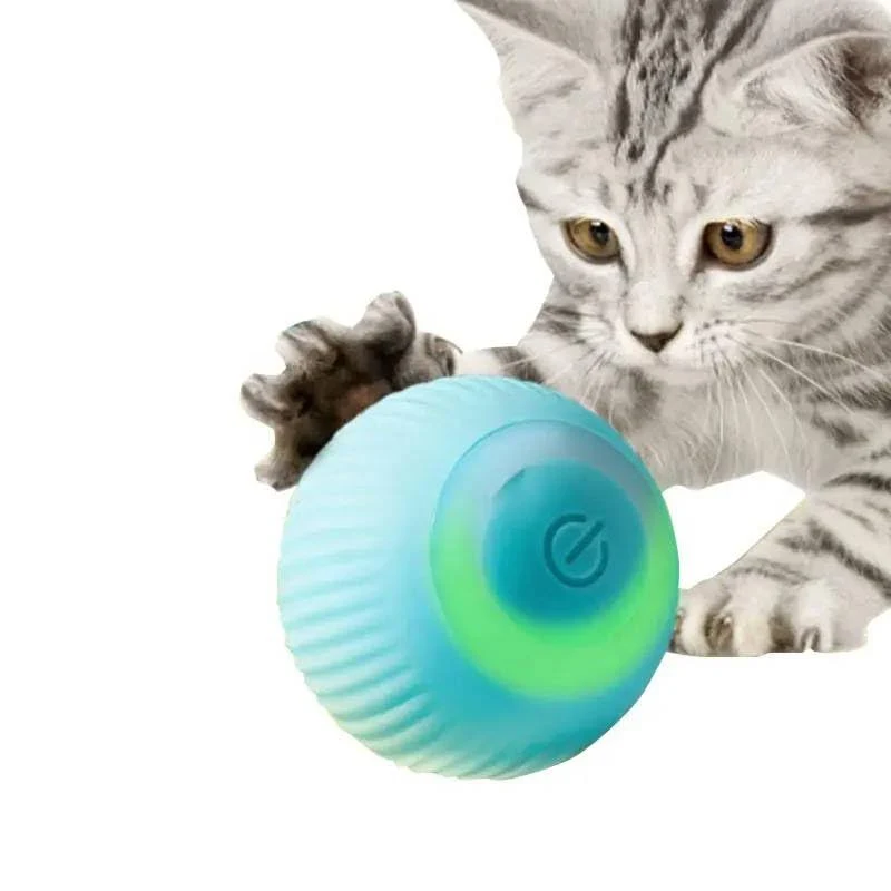 Interactive Cat Ball Toy Automatic Rolling Mouving Bouncing Ball Pet Toy Green