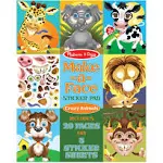 Melissa & Doug Make-a-Face Crazy Animals Sticker Pad