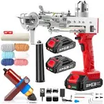 BESGEER 2024 Cordless Rug Tufting Gun Kit with Carpet Trimmer Tufting Gun Starter Kit with 2pcs 2.0Ah Batteries,2 in 1 Cut Loop Pile Tufting Gun