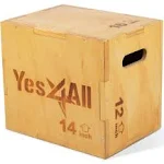 Yes4All 3 in 1 Non-Slip Wooden Plyo Box