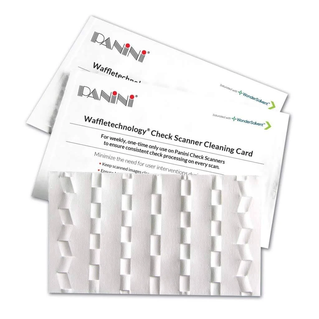 KICTeam - Waffletechnology® Cleaning Cards for Panini Check Scanners (15 Cards) - Panini Tested & Approved - Presaturated with WonderSolvent