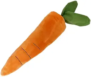 Pet Lou 00499 Carrot Shaped Dog Toy, 15-inches, Orange