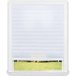 Redi Shade No Tools Original Light Filtering Pleated Fabric Shade White, 48" W x 72" L, 2 Pack