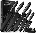 Home Hero - Kitchen Knives - Chef Knife Set w/ Block - Stainless Steel Kitchen Knives w/ Stand - Black, 5 Pieces (Set of 20) 5056417504131