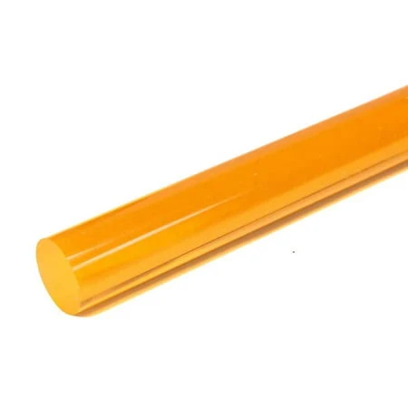 Acrylic Lucite Rod Dowel - 1"(25mm) x 11 .8125" (300mm) - One Rod (Orange)