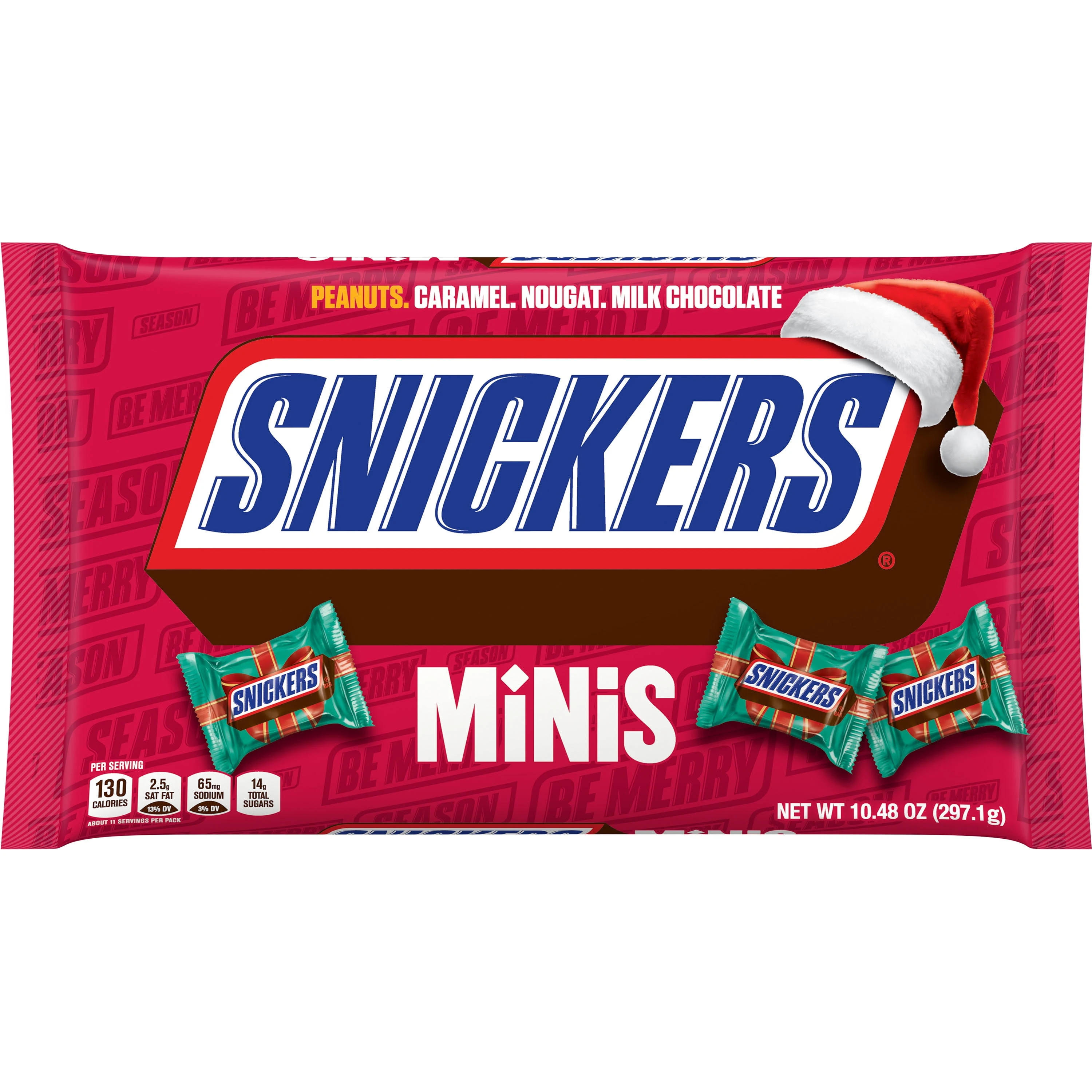 SNICkers Christmas Candy Bars Milk Chocolate Bag