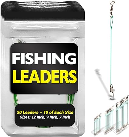 Fishing Leaders with Swivels Assortment - Fishing Gear and Equipment - Fishing Tackle – Fishing Stuff - Fishing Equipment Saltwater Fishing Gear - Fishing Leader Line - Fishing Supplies