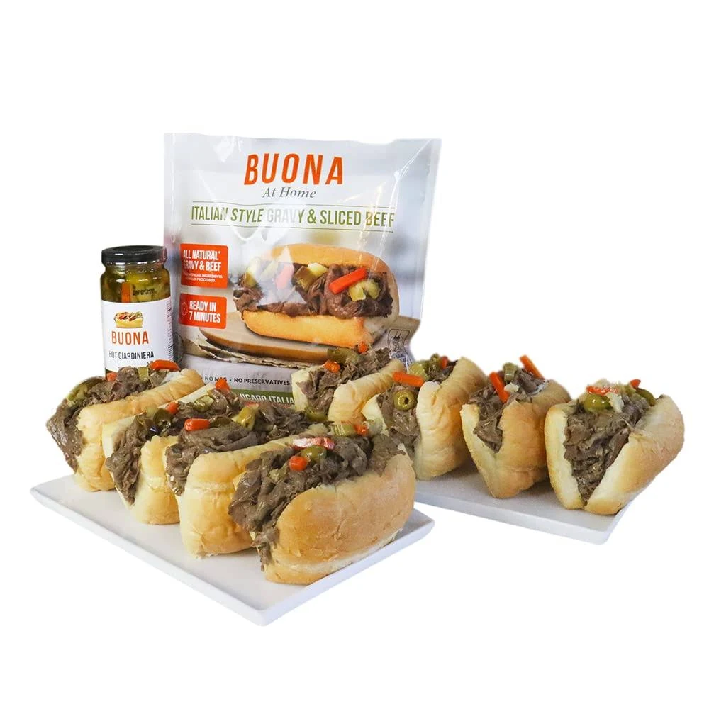 Buona Chicago Italian Beef Sandwich Kit (8 Pack)