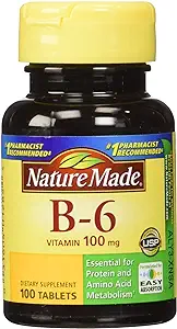 Nature Made Vitamin B-6 100 Mg, Tablets, 100-Count (Pack of 2)