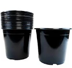 Viagrow 1 Gal. Plastic Nursery Pots (12-Pack)