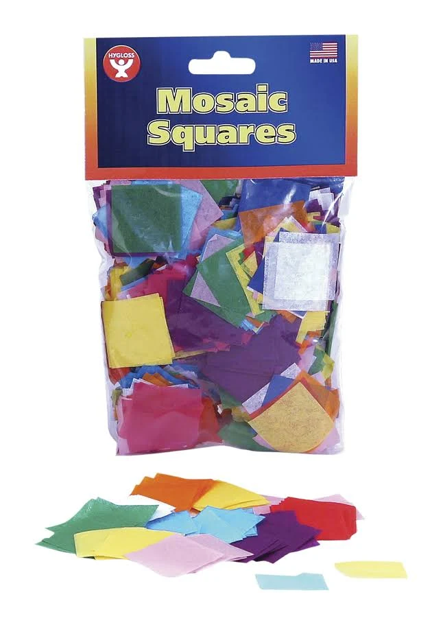 Hygloss Tissue Squares - 1 inch Squares - 2,500 Pieces - Pack of 1 - Assorted Colors