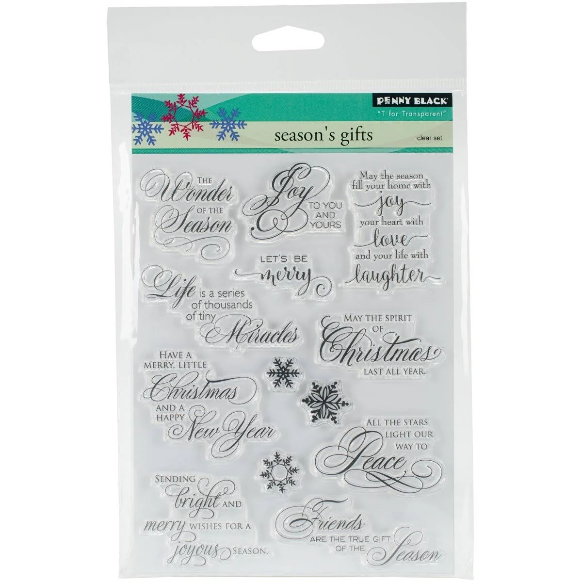 Penny Black Clear Stamps 5"x7" Season's Gift