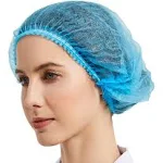 ProtectX Disposable Bouffant (Hair Net) Caps Hair Head Cover Nets 21 (Blue 100 Pack)