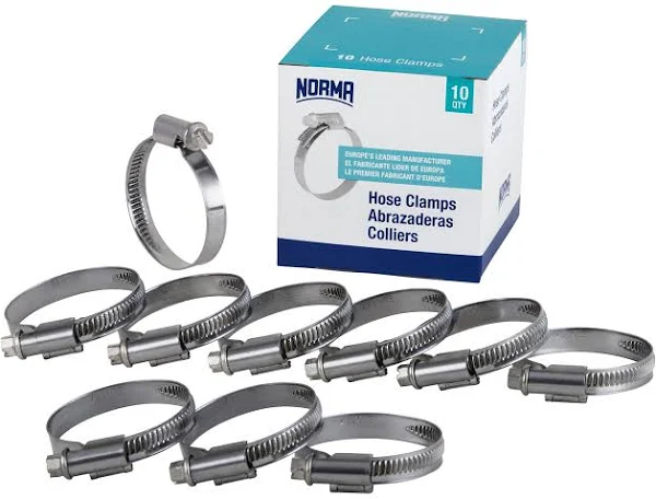 Norma 01266704016-000-0539 Hose Clamps, 12 mm-20 mm x 9 mm W4 (Pack of 10), 0.5, Pack of 10