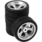 12mm Hex Wheel Rims &amp; Rubber Tires Tyre for RC 1/10 on-Road Touring Drift Car