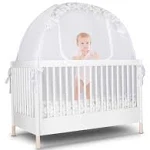 Baby Crib Safety Pop Up Tent Premium Baby Bed Canopy Netting Cover| See Through