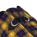 Fashion Bomber Check Dog Vest by Gooby - Yellow - Medium